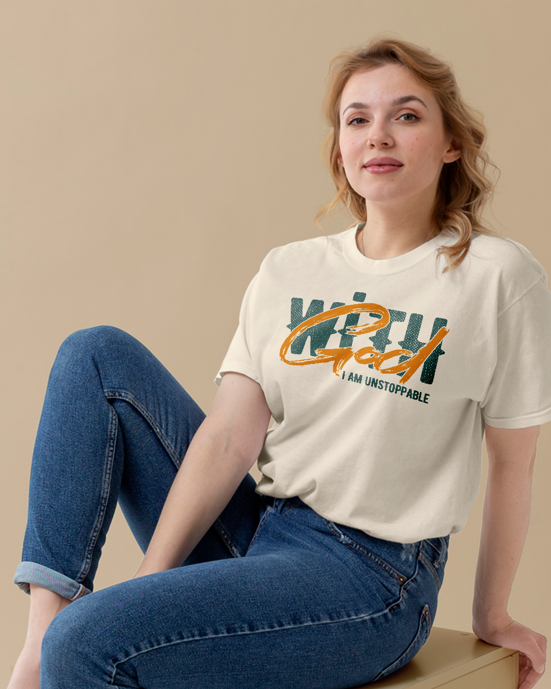 Powerful Faith Unisex T-shirt - 'With God I Am Unstoppable'