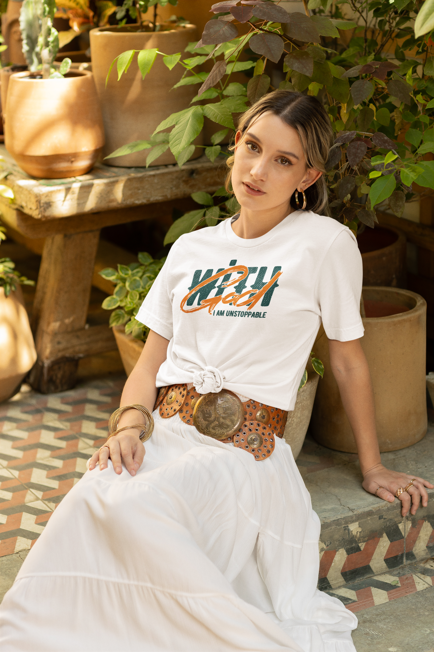 Powerful Faith Unisex T-shirt - 'With God I Am Unstoppable'