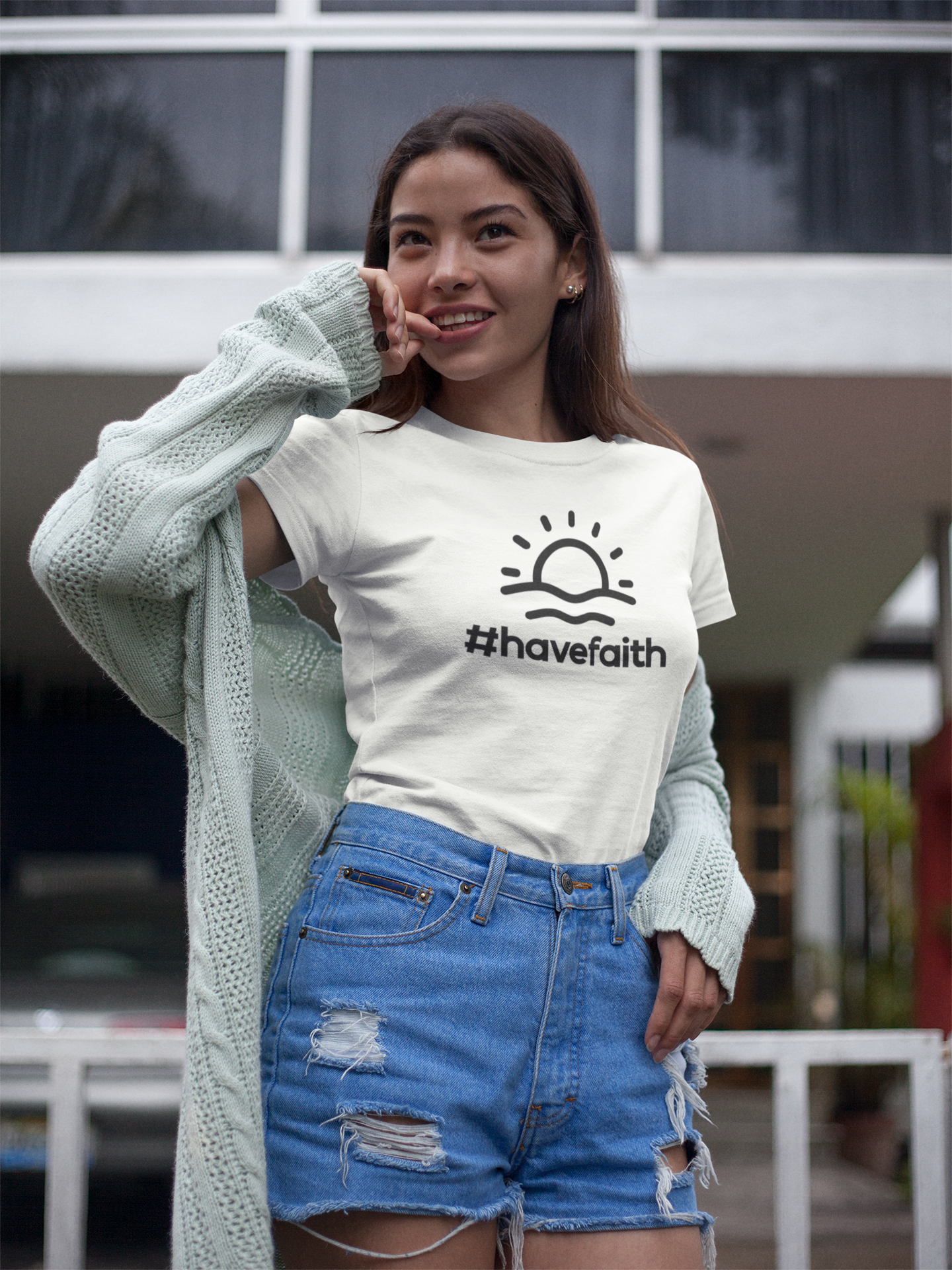 Unisex Garment-Dyed T-Shirt - #havefaith Motivational Tee for Everyday Inspiration