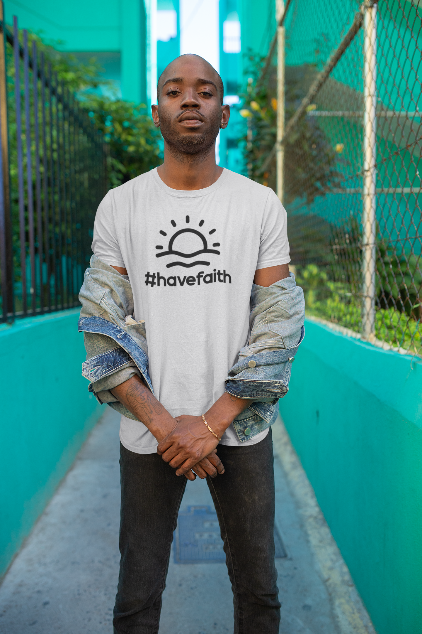 Unisex Garment-Dyed T-Shirt - #havefaith Motivational Tee for Everyday Inspiration