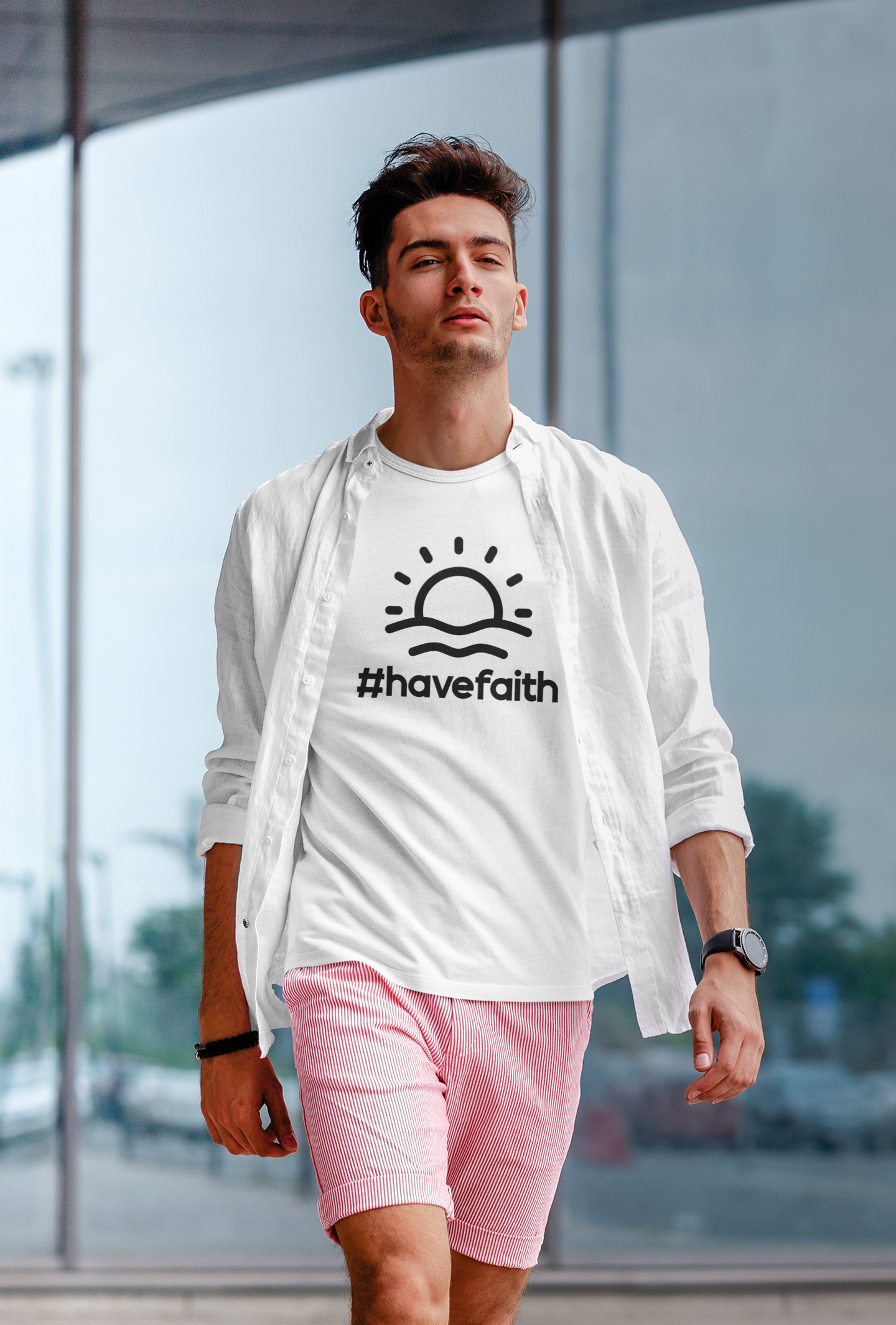 Unisex Garment-Dyed T-Shirt - #havefaith Motivational Tee for Everyday Inspiration