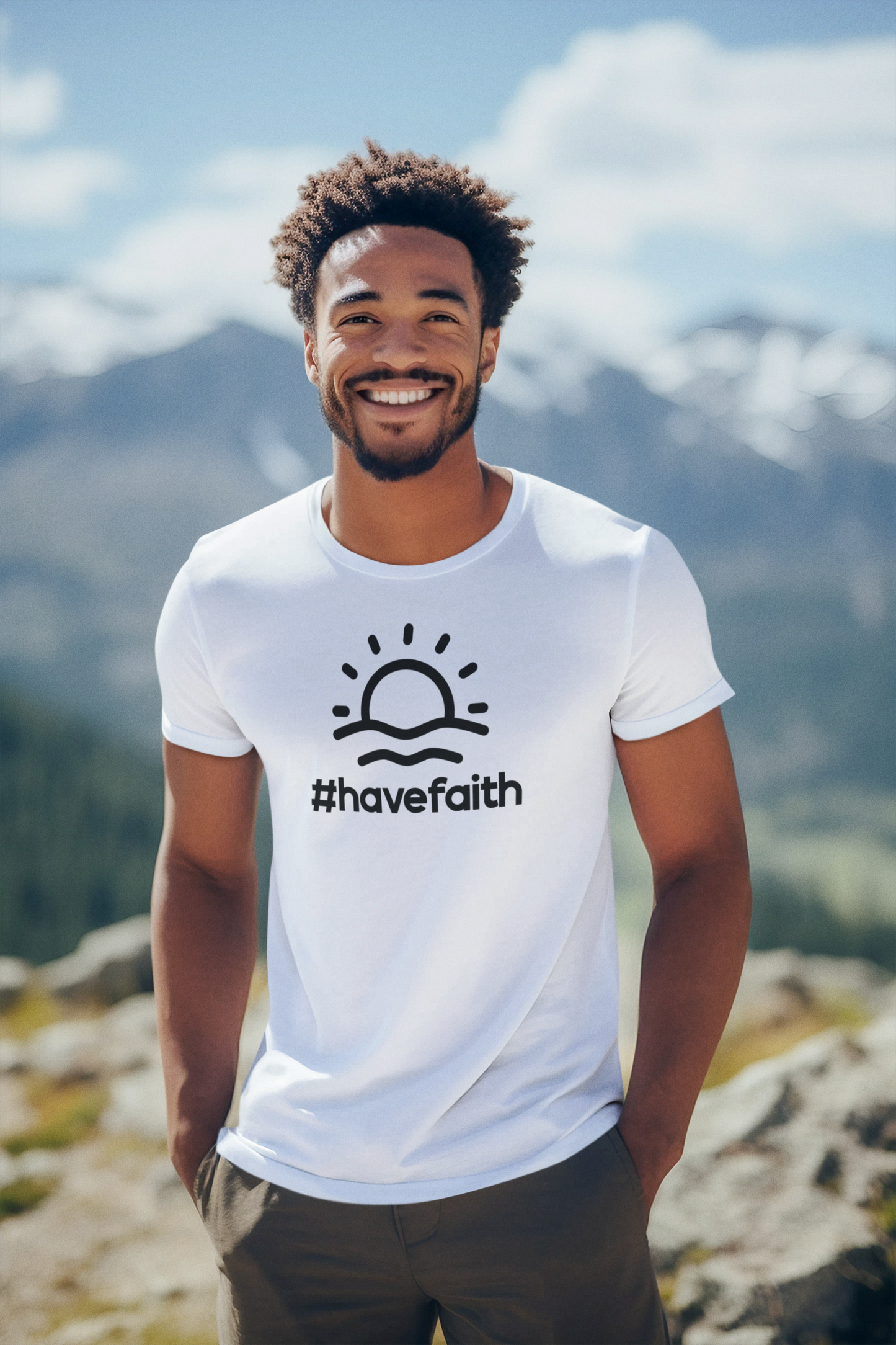 Unisex Garment-Dyed T-Shirt - #havefaith Motivational Tee for Everyday Inspiration